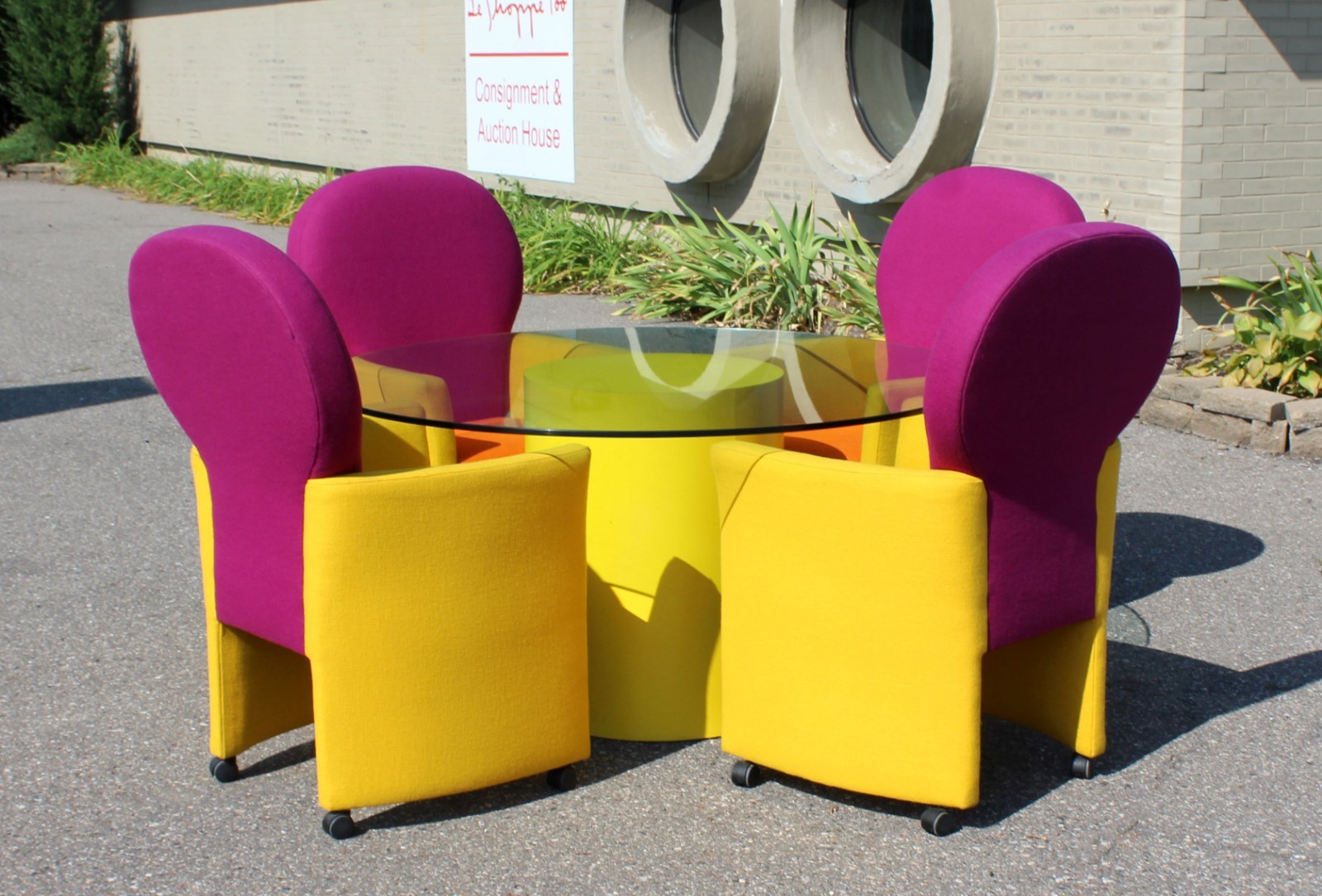 Milo Baughman Thayer Coggin Prisma Memphis Dinette Table & 4 Chairs 1980's