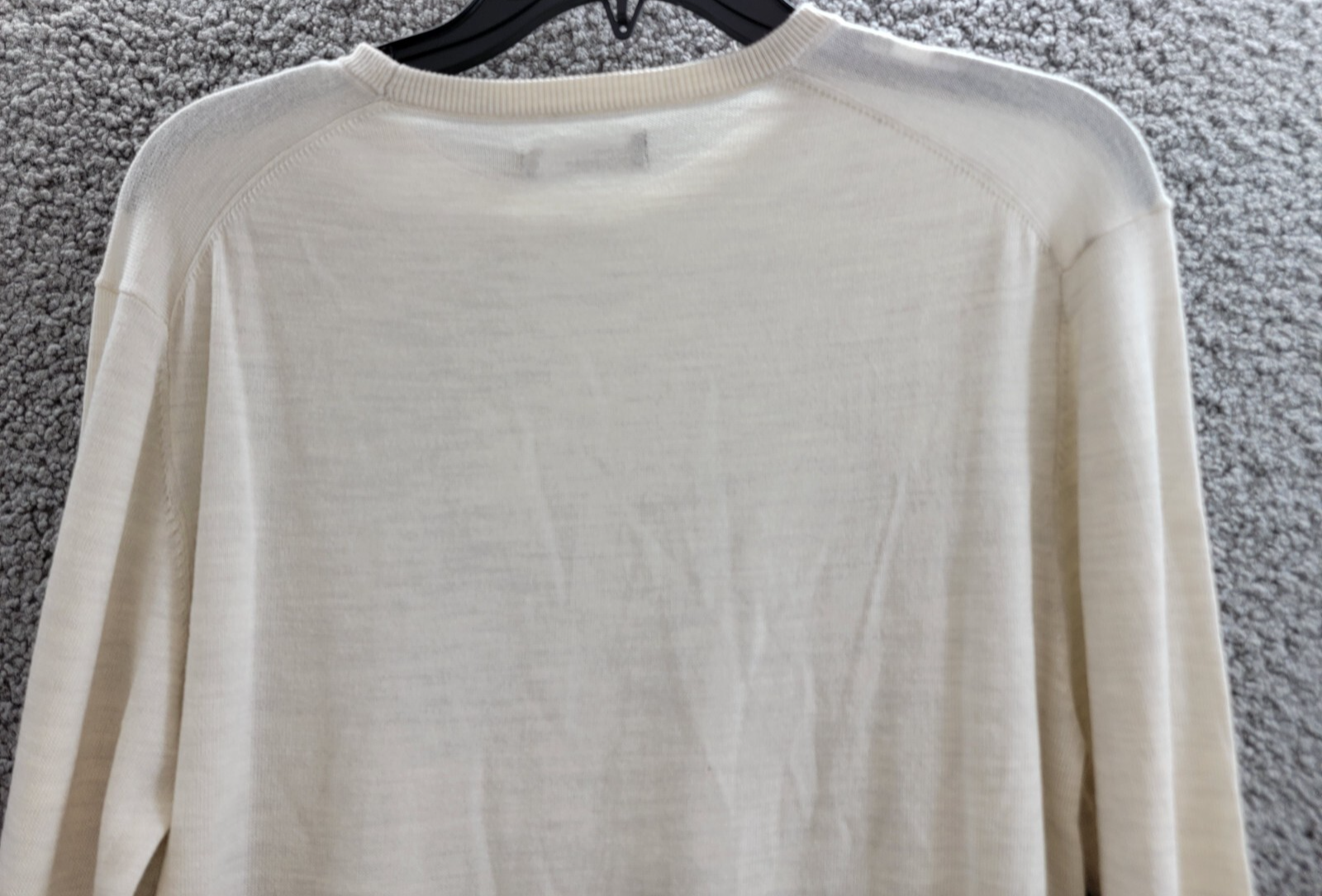 Matinique Margrate Merino Sweater Men's M Off White Melange Round Neck Pullover - Picture 11 of 17