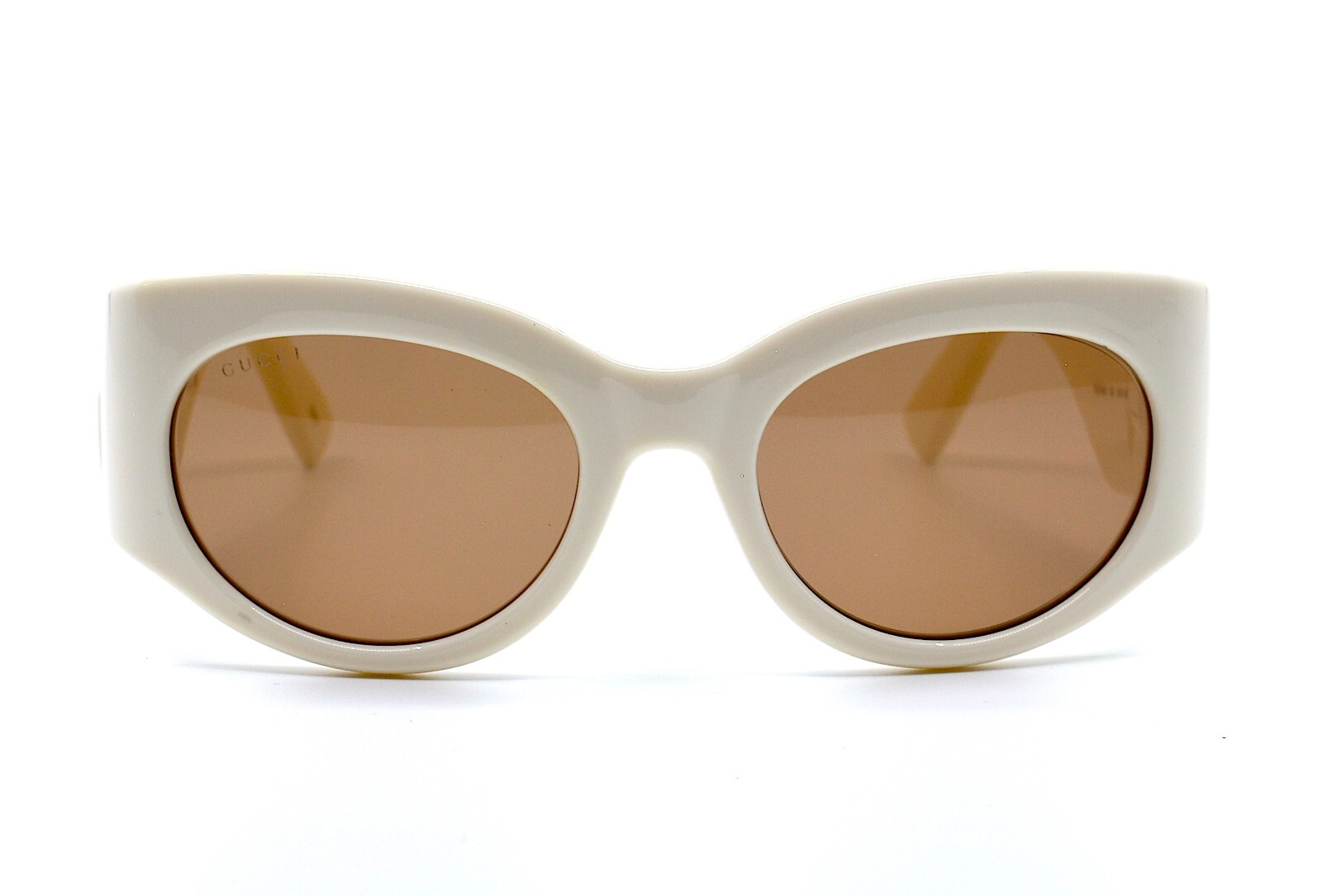 Pre-owned Gucci Gg1544s 004 Ivory Brown Authentic Sunglasses 53-21