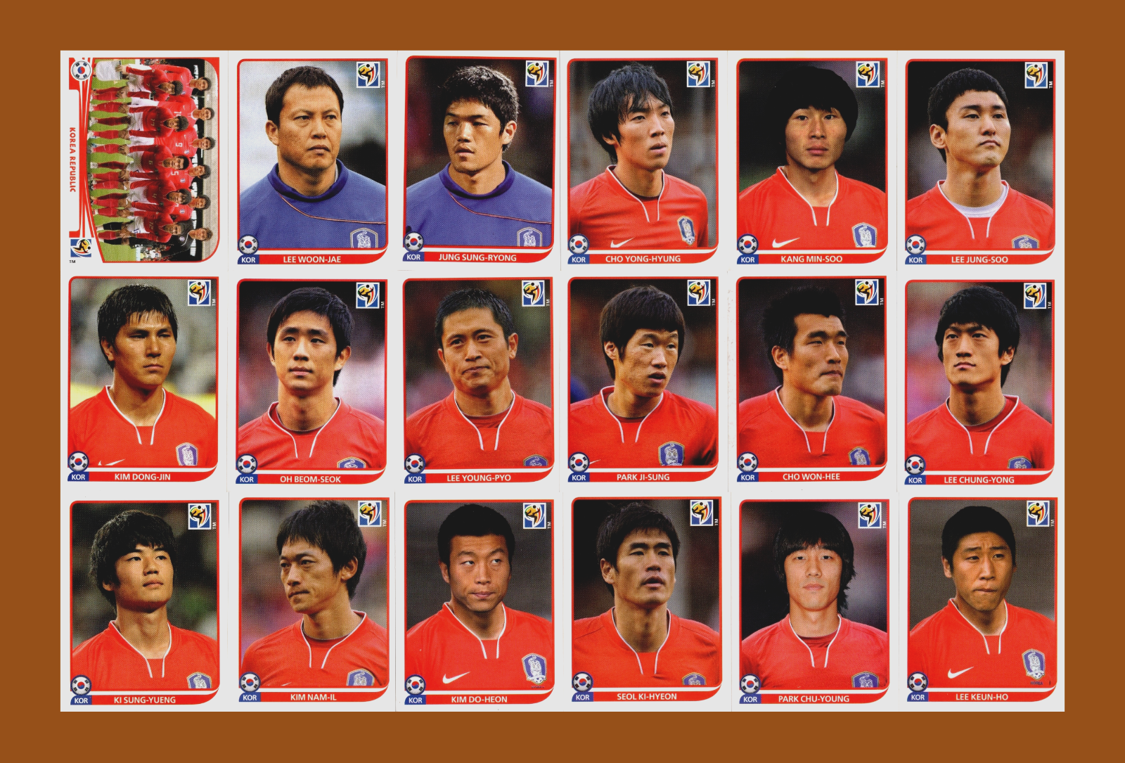 Panini FIFA World Cup Koreaサッカーカード South Korea National Team - Panini FIFA World Cup 2010