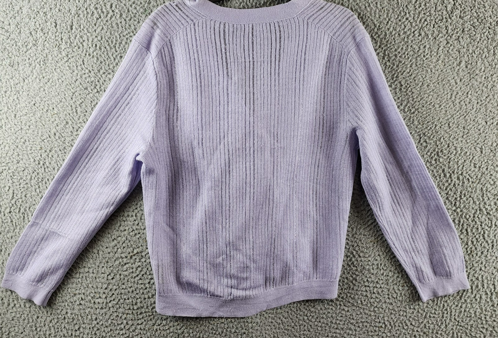 Theory Cropped Cardigan Women's S Soft Iris V-Neck Linen Blend Button Front L/S - Picture 12 of 14