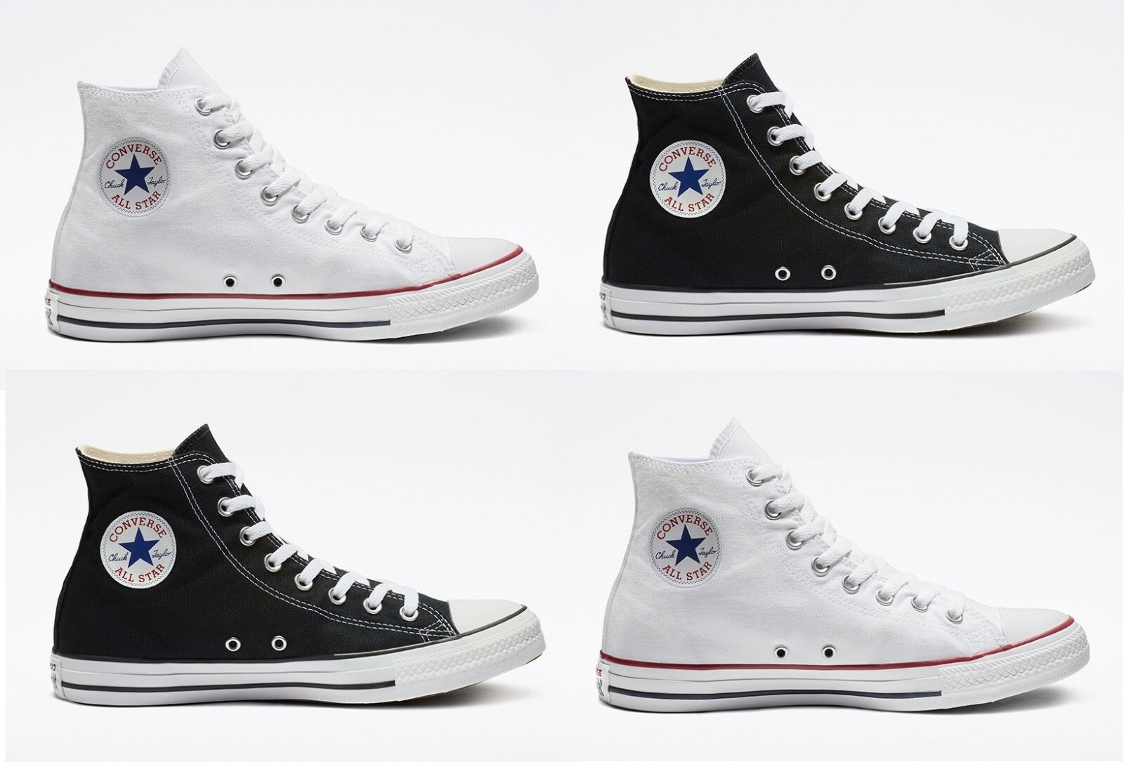 Converse Высокие кроссовки унисекс Chuck Taylor All Star Белый Черный Мужские Женские