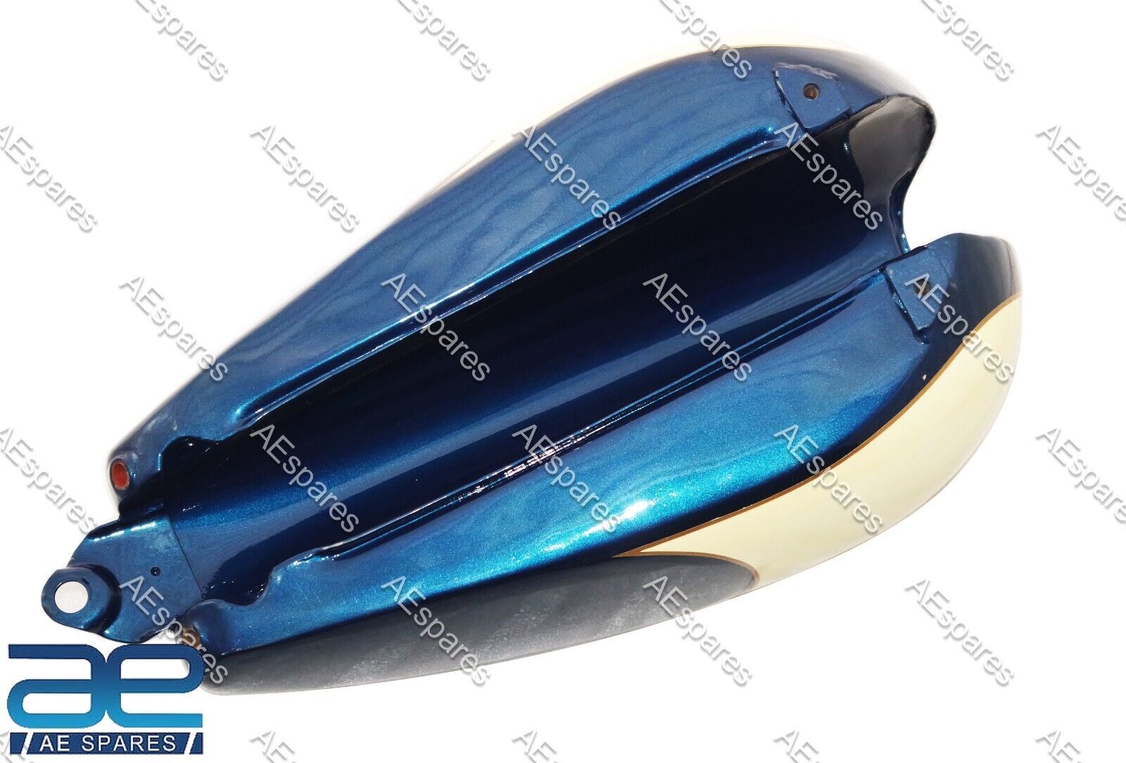 For Triumph T150 Motorbikes Cream & Blue Petrol Fuel Gas Tank Steel 