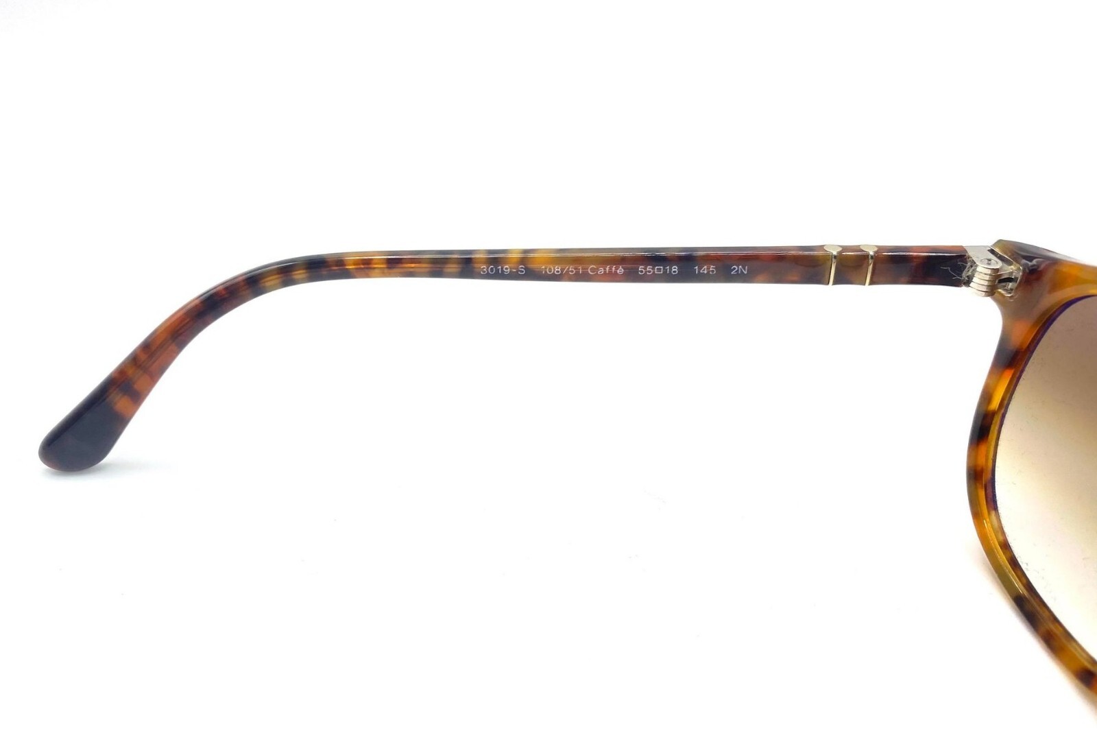 Pre-owned Persol Po3019s Sunglasses 108/51 Caffe'/crystal Brown Gradient Lens 55mm In Gray
