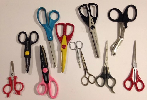 Vintage Lot of 32 Scissors Griffon, Fiskars, Wiss, Speedway, Sears, & More