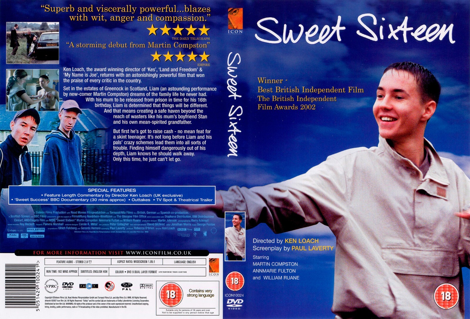 その他 SWEET SIXTEEN [DVD] Sweet Sixteen DVD 2002 Ken Loach, Martin Compston UK Crime