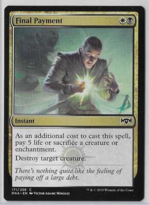 MTG Final Payment Ravnica Allegiance (RNA) Common Magic Card #171/259 Unplayed