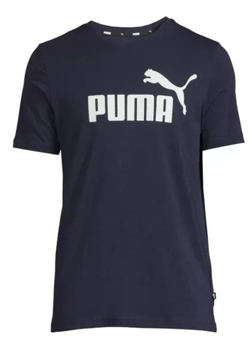 New PUMA Mens Blue Essential Logo Tshirt Size S | eBay
