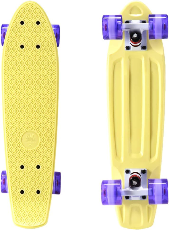 Mini Cruiser Skateboard for Kids, Beginners, and Adults - Lightweight and Portab