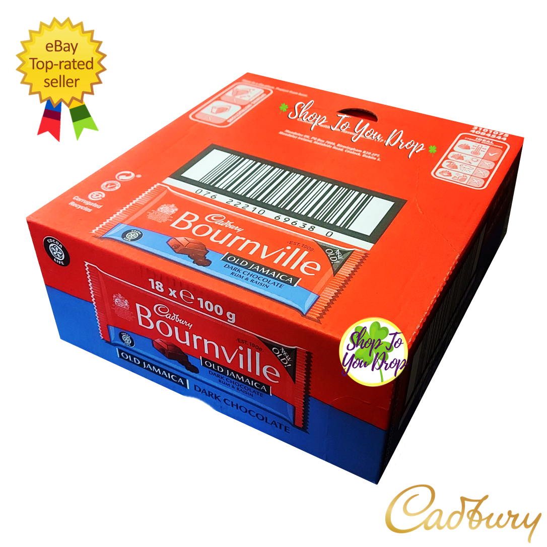 SEALED BOX CADBURY BOURNVILLE OLD JAMAICA Rum & Rasisn 18 X 100G