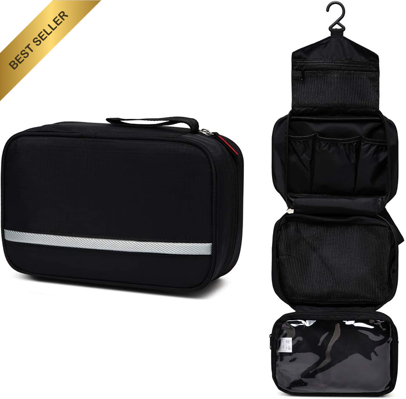 Hanging Toiletry Bag,  Water Resistant Large Travel Toiletry Kit Shaving Bag Por