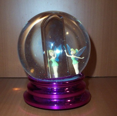 Disney Store Tinkerbell Lookig In The Mirror Snow Globe/Snowdome