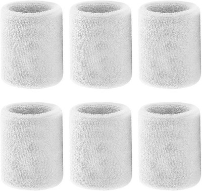 Aczyqws 6 Pieces Sweatbands Kid Wrist Sweatband Sports 13 * 9 * 1cm, White 