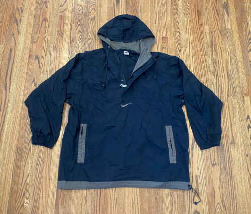 Nike Athletic Vintage 90s Center Swoosh Check Hooded Anorak Nike Athletic Vintage 90s Center Swoosh Check Hooded Anorak