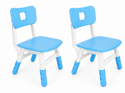 2x sedia per bambini blu sedia regolabile in altezza per set di sedie da gioco per bambini