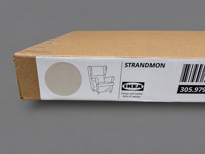 Housse de chaise ailée IKEA STRANDMON Naggen beige 305.979.08 NEUVE