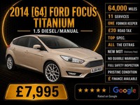 2014 Ford Focus 1.5 TDCi 120 Titanium X 5dr HATCHBACK Diesel Manual