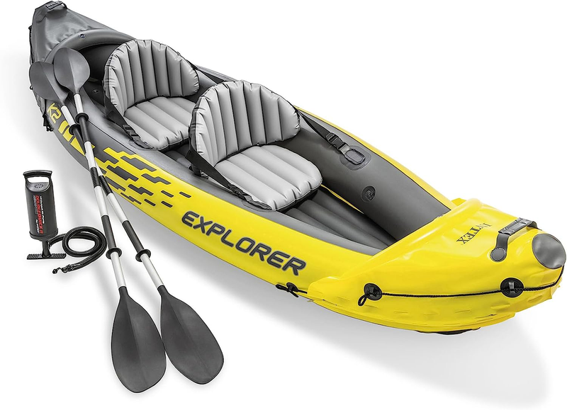 , 2-person Inflatable Kayak Set With Two Aluminum Oars, Manu