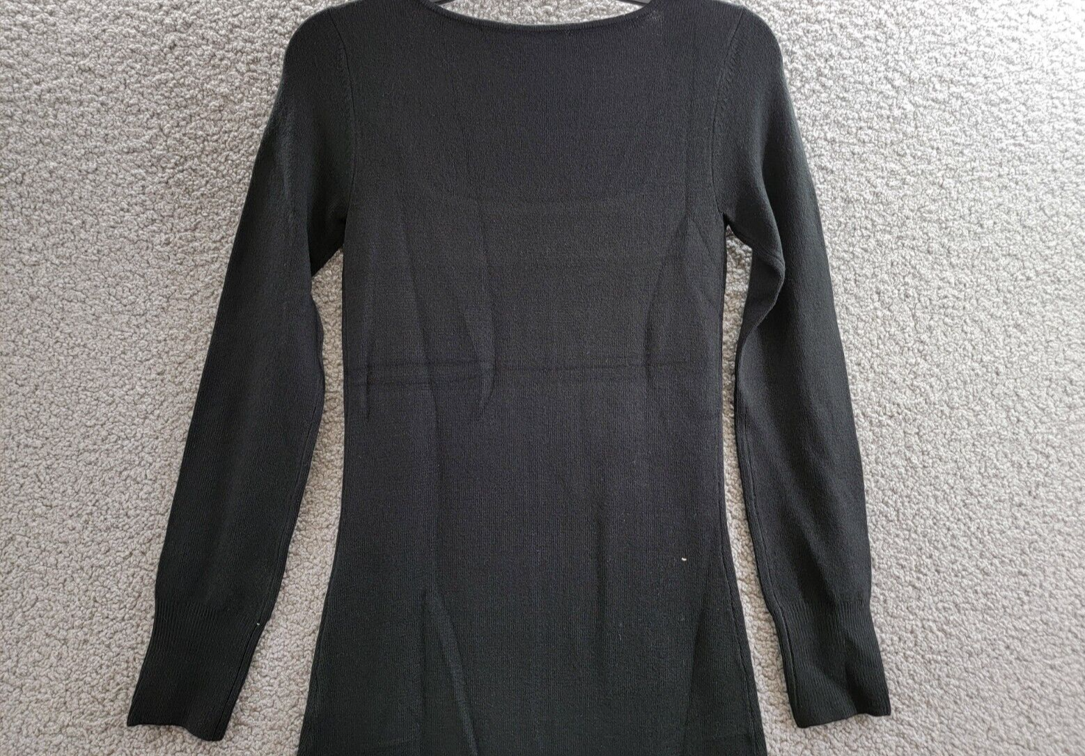 French Connection Babysoft Square Neck Dress Women's XS Black Solid Pullover L/S - Picture 11 of 16