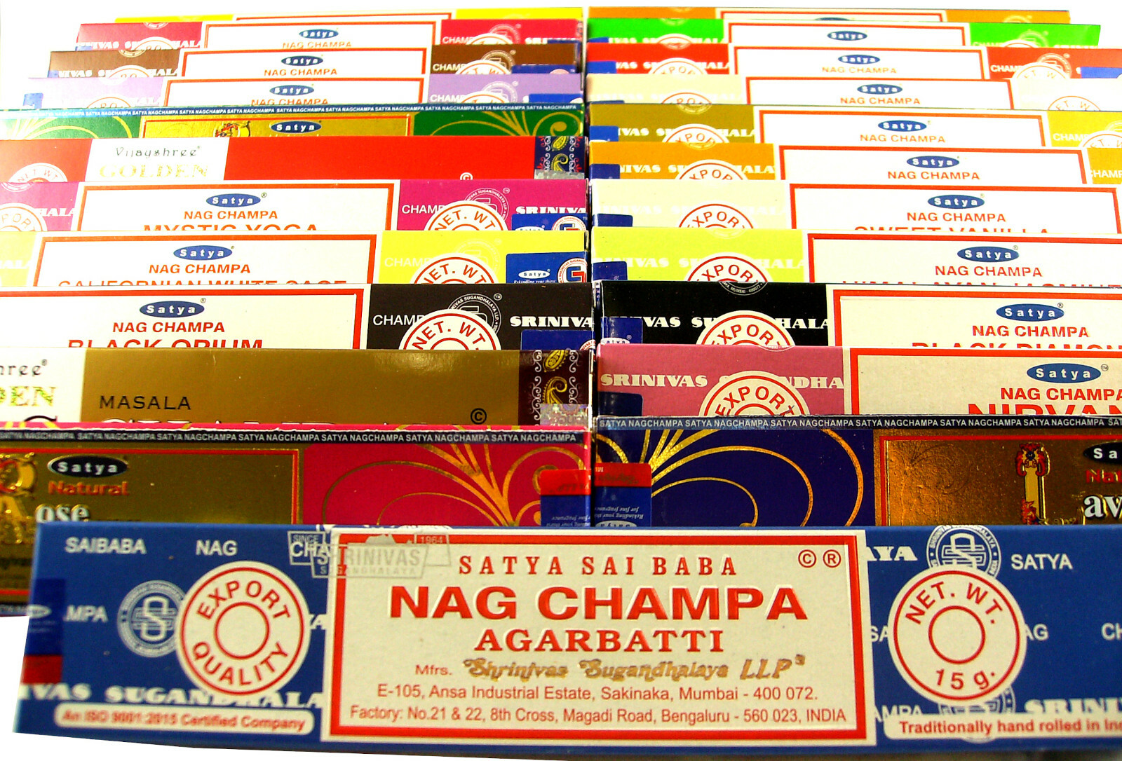 Satya Räucherstäbchen 15g Nag Champa, White Sage, Patchouli, Opium, Rose uvm. 