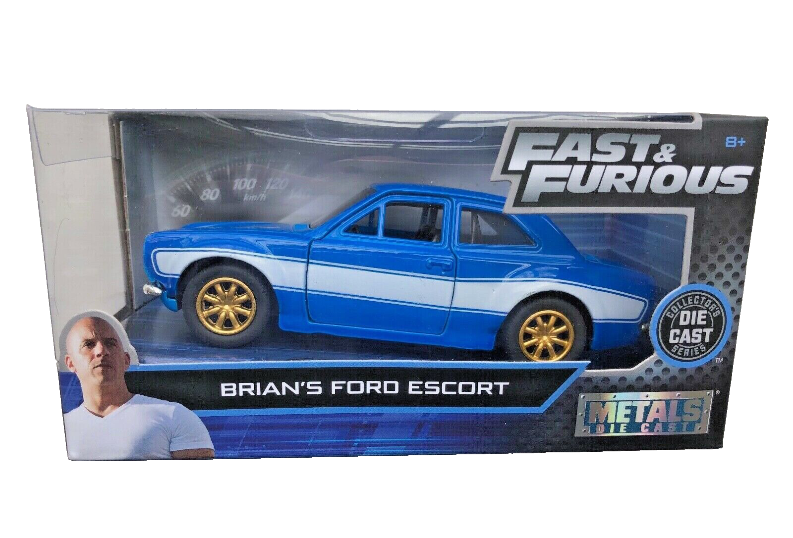 ミニカー Jada 1/32 Scale Brian's Ford Escort Jada FAST & FURIOUS 2019 BRIAN'S FORD ESCORT Metals Die cast