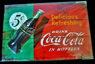 Nostalgic Art, Blechschild COCA COLA - DELICIOUS REFRESHING GREEN, 20 x 30 ,