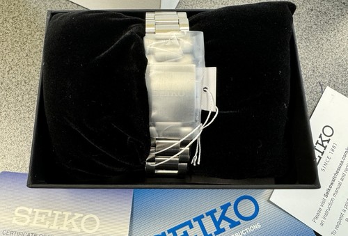 Pre-owned Seiko Prospex Speedtimer Solar Steel Bracelet Blue Dial Watch - Ssc913