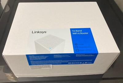 NEW Linksys LN1301 WiFi 6 Router Tri-Band Plug-n-Play 2700 sq ft 4Gbps Wireless