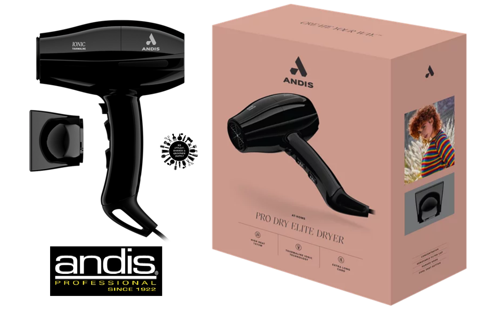 Andis Pro Dry Elite 1875W Tourmaline Ionic Professional SALO