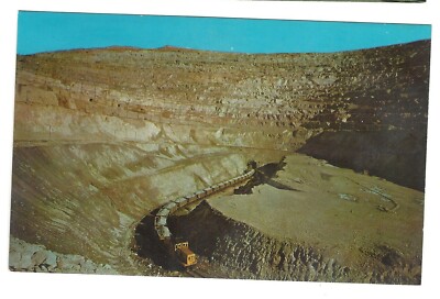 Bingham Copper Mine Open Pit/Ore Train Tunnel, Utah, c1960 Unused Postcard