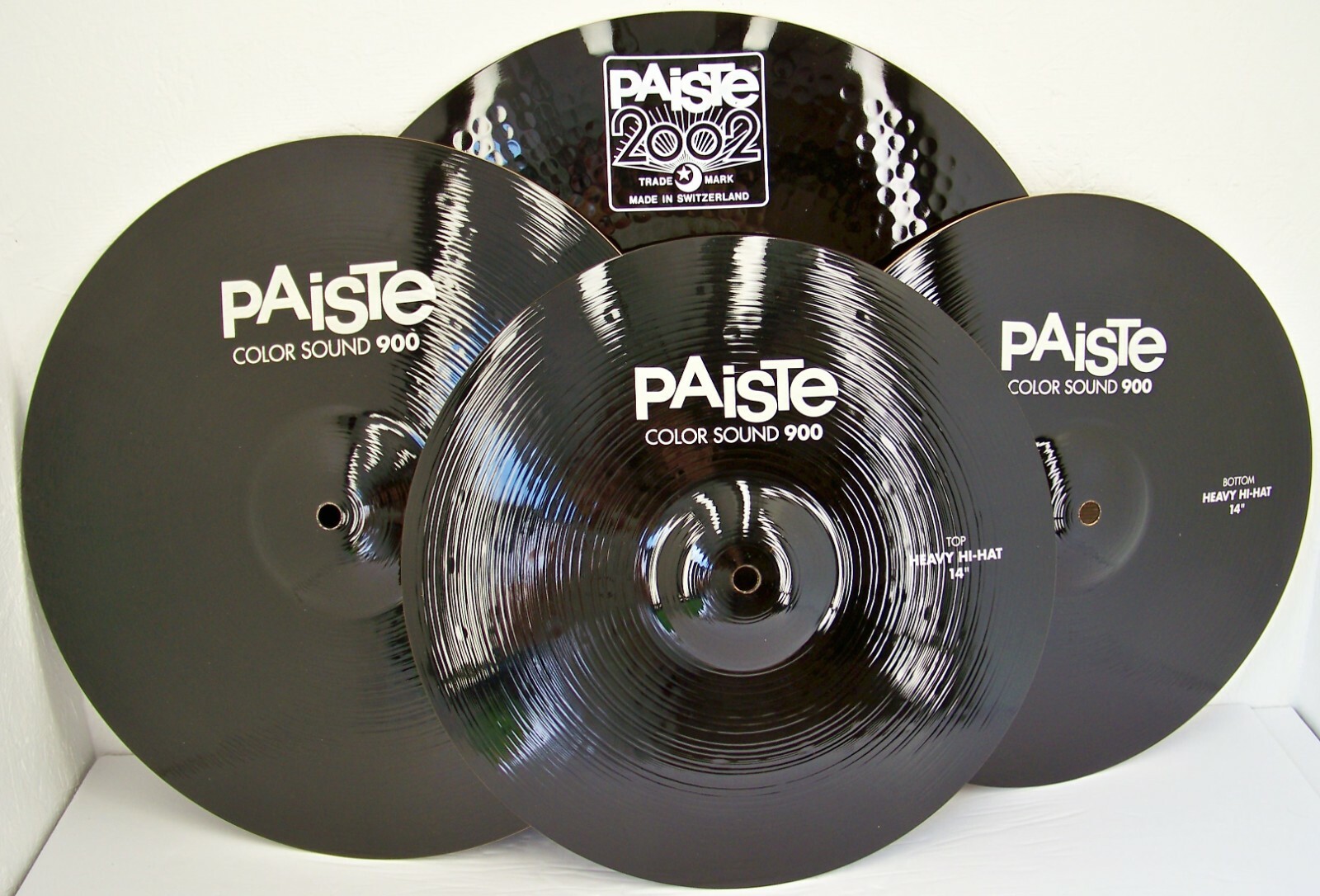Paiste 2002-Color Sound 900 Black 4 Pc Heavy Cymbal Set/New