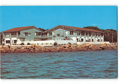 Cedar Key Florida FL Vintage Postcard Beach Front Motel