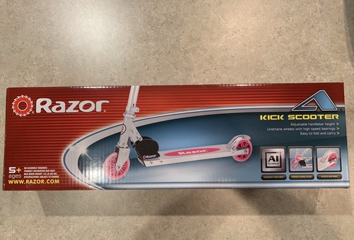 Razor A Kick Scooter AUTHENTIC Pink Aluminum T-Tube/Deck Adjustable Height NIB