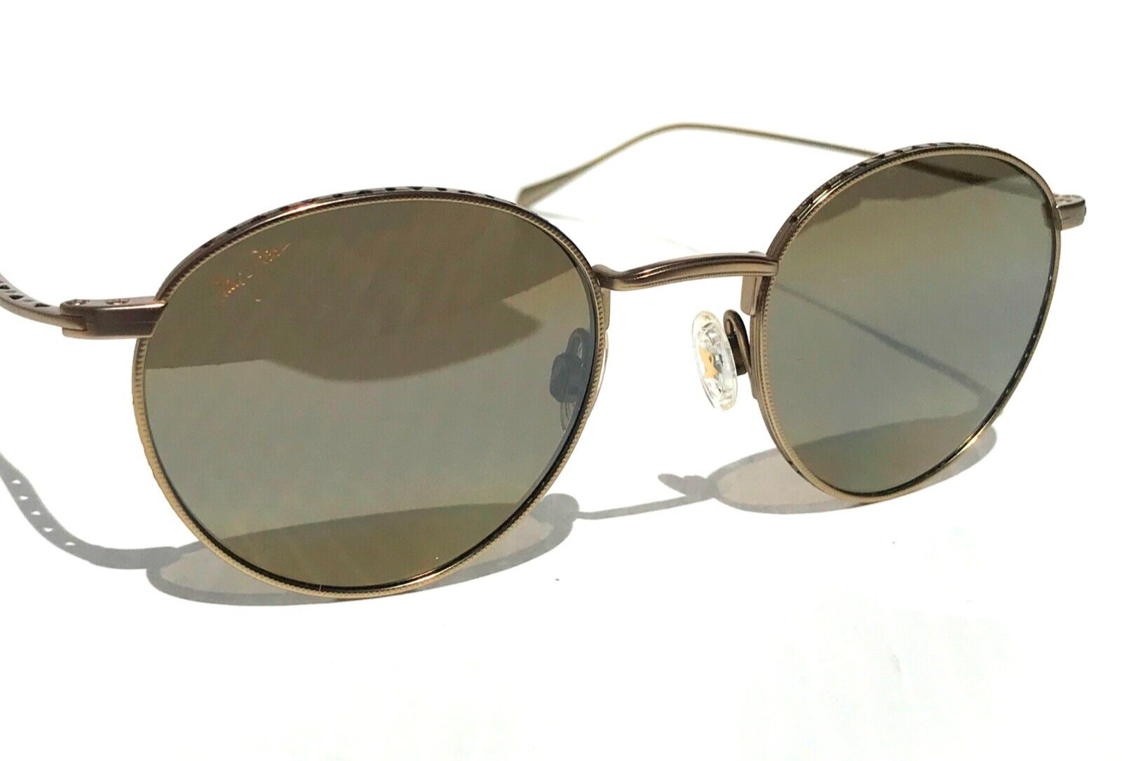 Pre-owned Maui Jim North Star Gold Titanium Polarized Bronze Lens Sunglass H757-16m