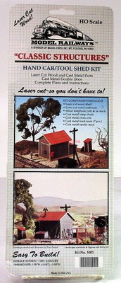 Model Railways~EXPO~Classic Structures~HO~1001~Hand Car/Tool Shed Kit