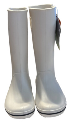 Crocs Jaunt Tall Women s Oyster Size 4 Rain Snow Boots Rubber Waterproof Garden