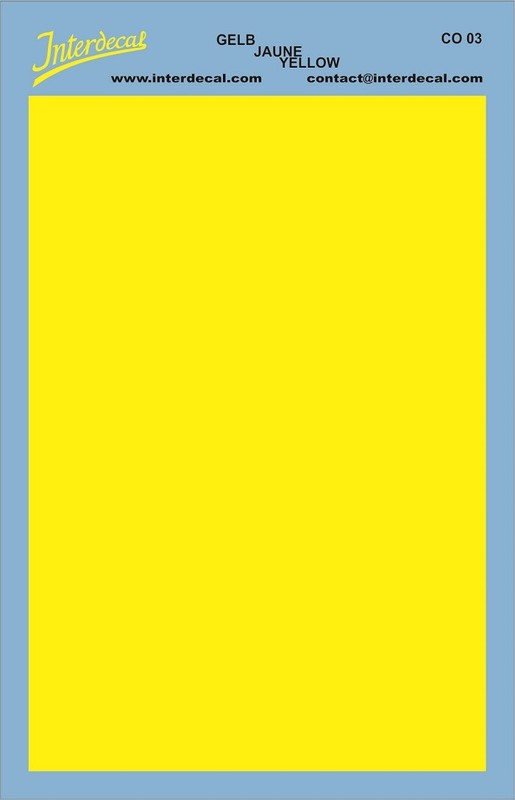 Planches De Couleur Unie 03 DÃ©Calcomanies Jaune 120x80mm Interdecal