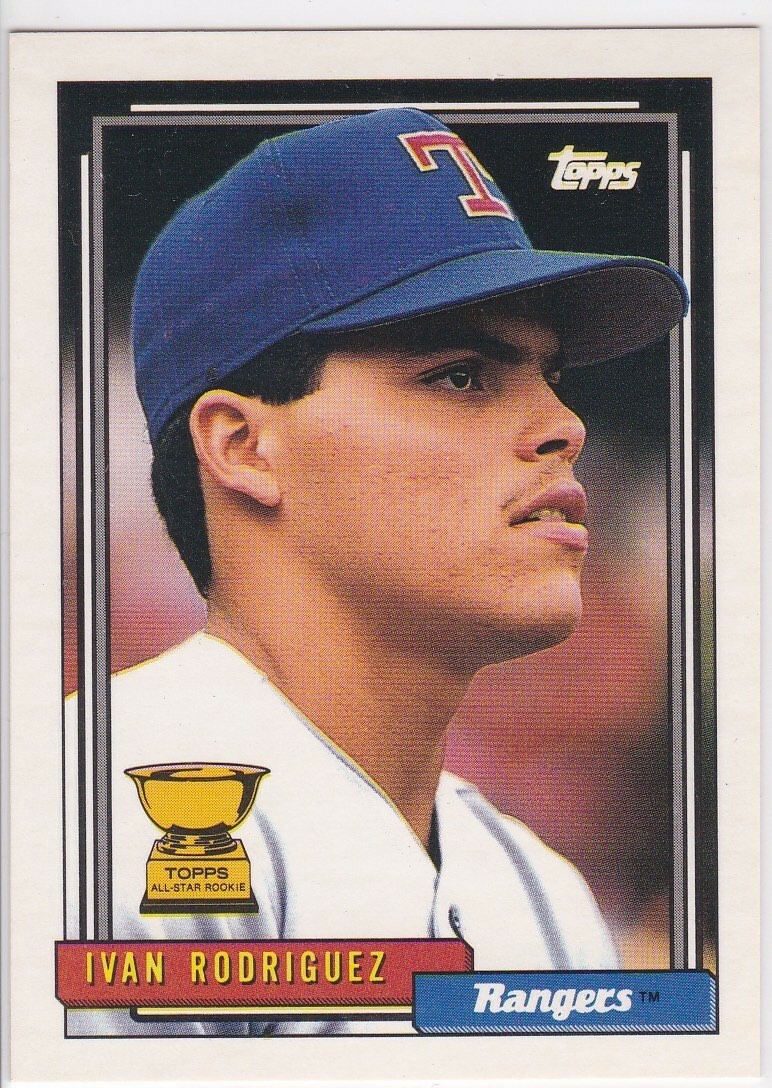 メジャーリーグ　カード　Ivan Rodriguez IVAN RODRIGUEZ 1992 Topps ALL-STAR ROOKIE CARD Texas Rangers