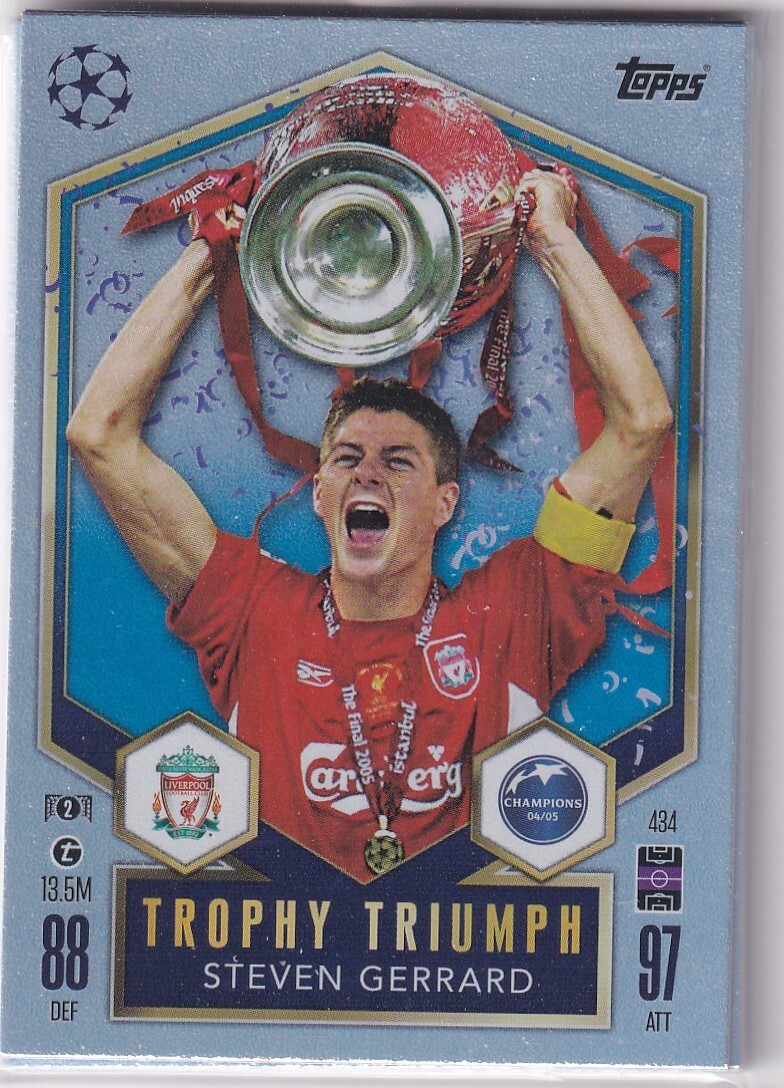 Topps Match Attax CL 24/25 No. 434 Steven Gerrard Trophy