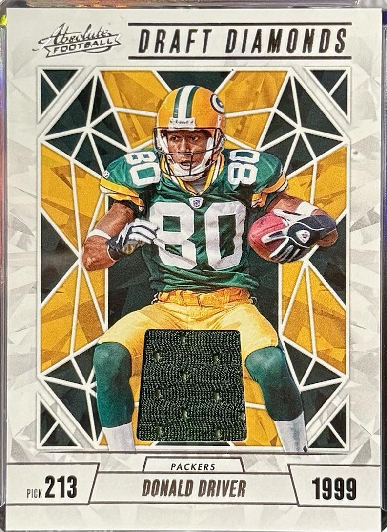 2024 Panini Absolute Draft Diamonds Donald Driver Jersey Memorabilia Card