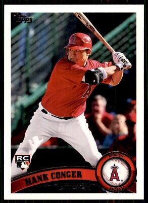 2011 Topps Hank Conger Rookie Los Angeles Angels #285 MLB Baseball Card. rookie card picture