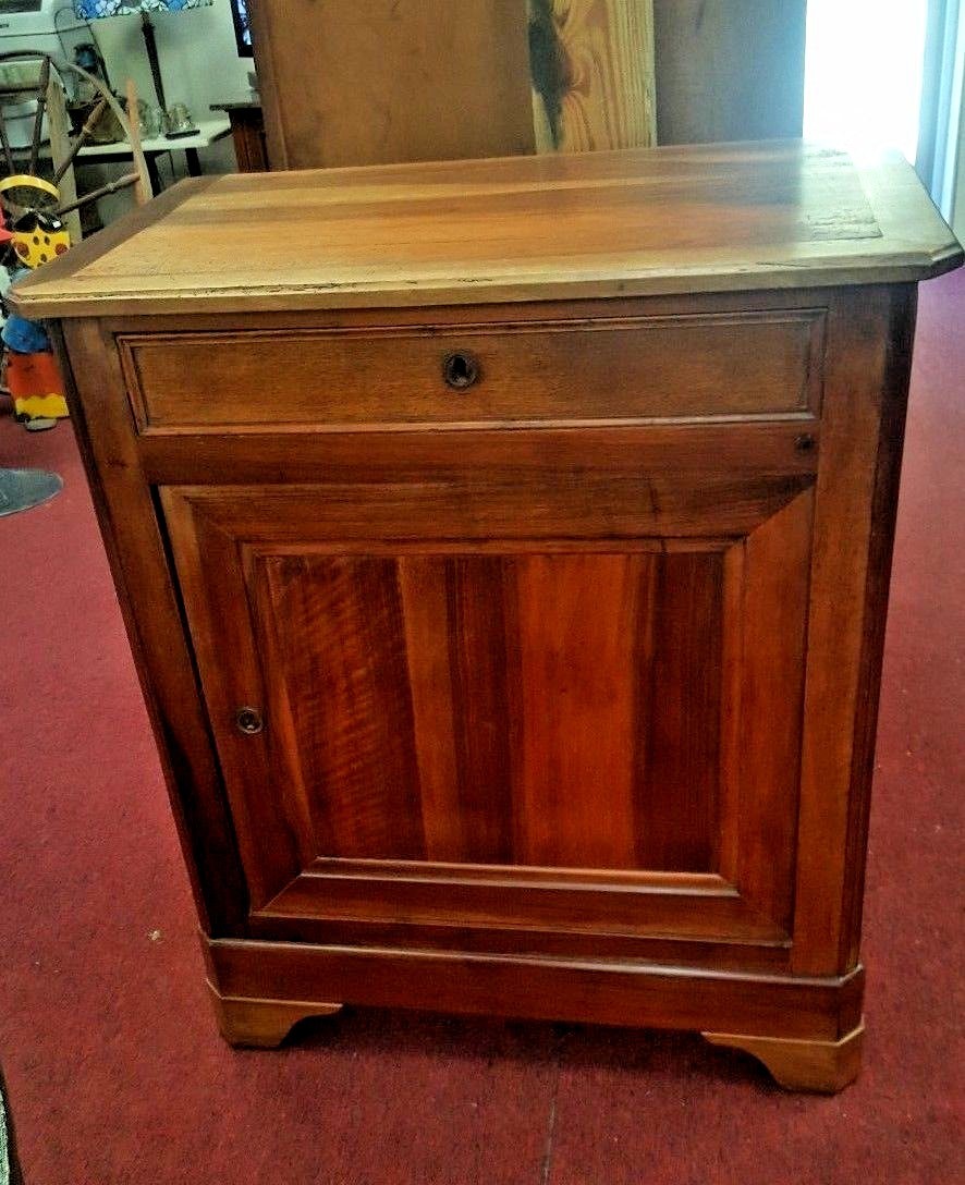 Antique French Louis Philippe Carved Walnut Confiturier Jam Preserve Cabinet