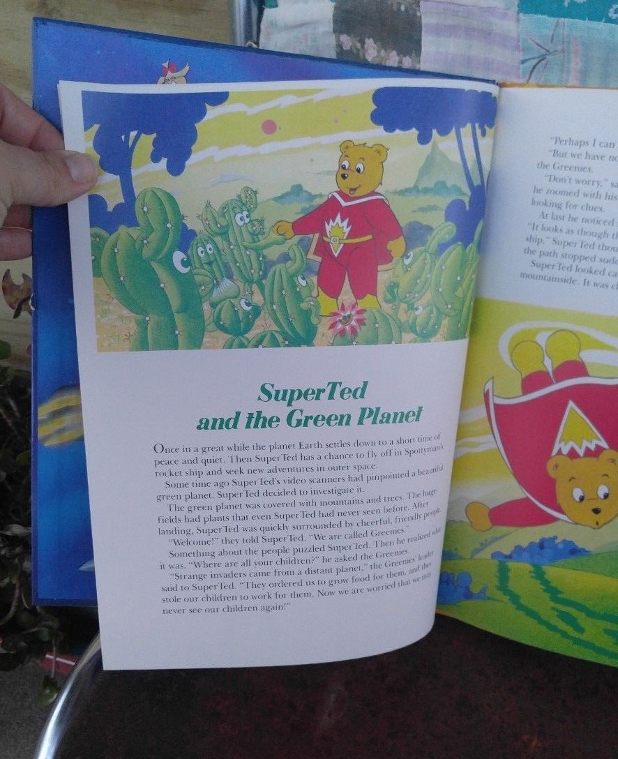 THE ADVENTURES OF SUPERTED IN OUTER SPACE 1985 Hardcover Book Super Ted Bear