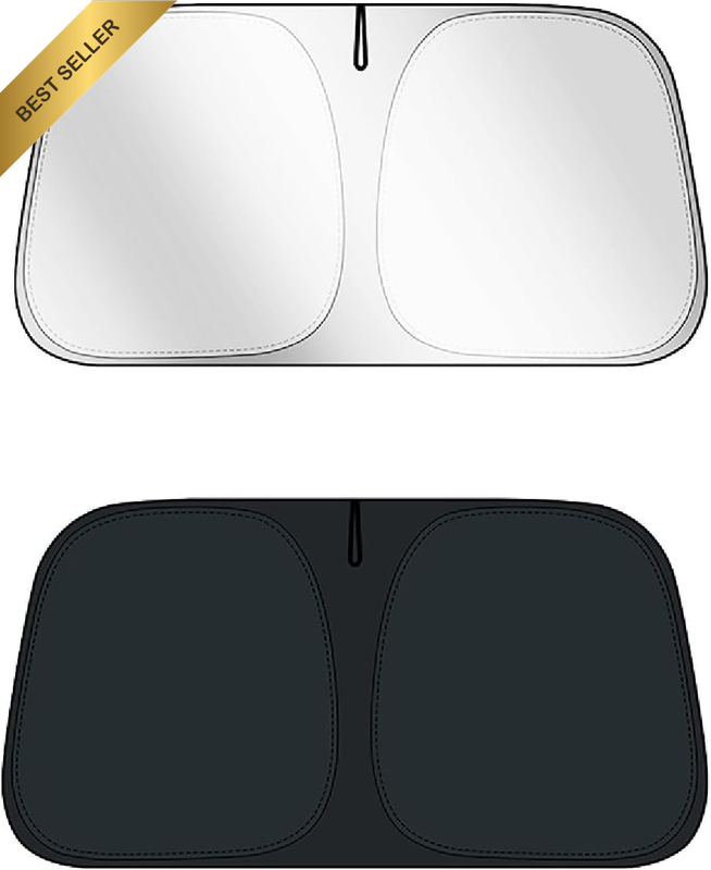 Windshield Sun Shade Foldable Car Sun Visor Protector Blocks 99% UV Rays Heat Pr