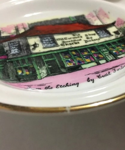 Rosina Bone China Dickens The Old Curiosity Shop Mini Plate Saucer Souvenir