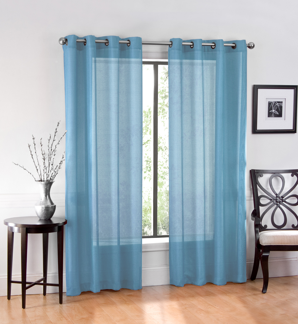 Ultra Luxurious Elegant 1 Piece Sheer Grommet Curtain Panel - Assorted Colors