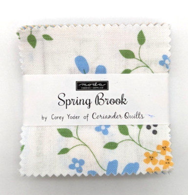 Moda Spring Brook MINI CHARM PACK 42- 2 1/2'' squares Quilt Fabric
