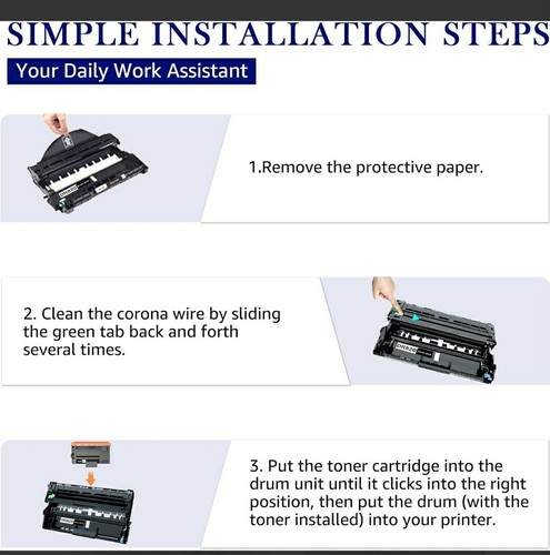 2-Pack MOOHO Compatible Drum Unit Replacement for Brother DR820 Black