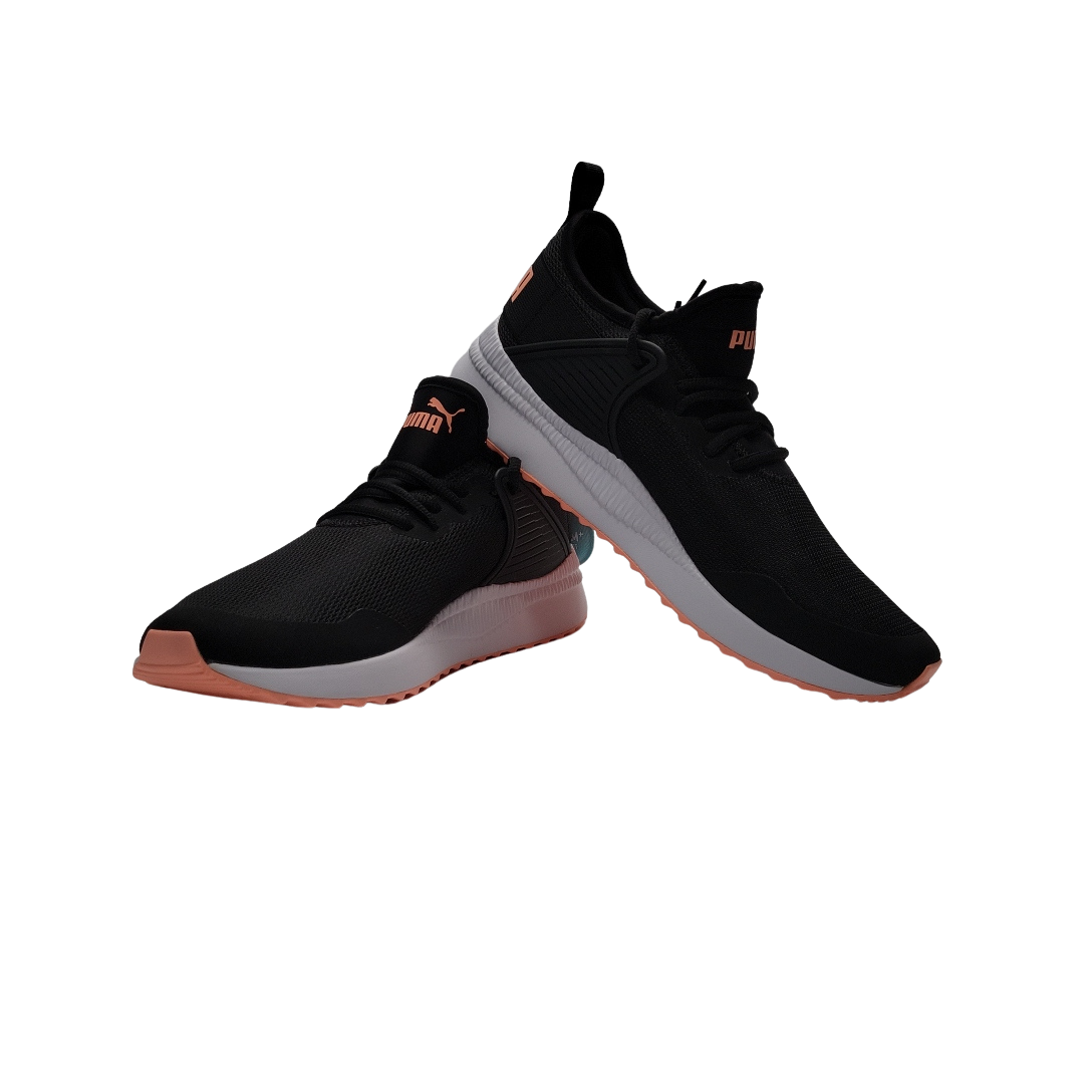 PUMA Women s Pacer Next Cage Sneaker Athletic Black Coral 9 37398304 NEW eBay