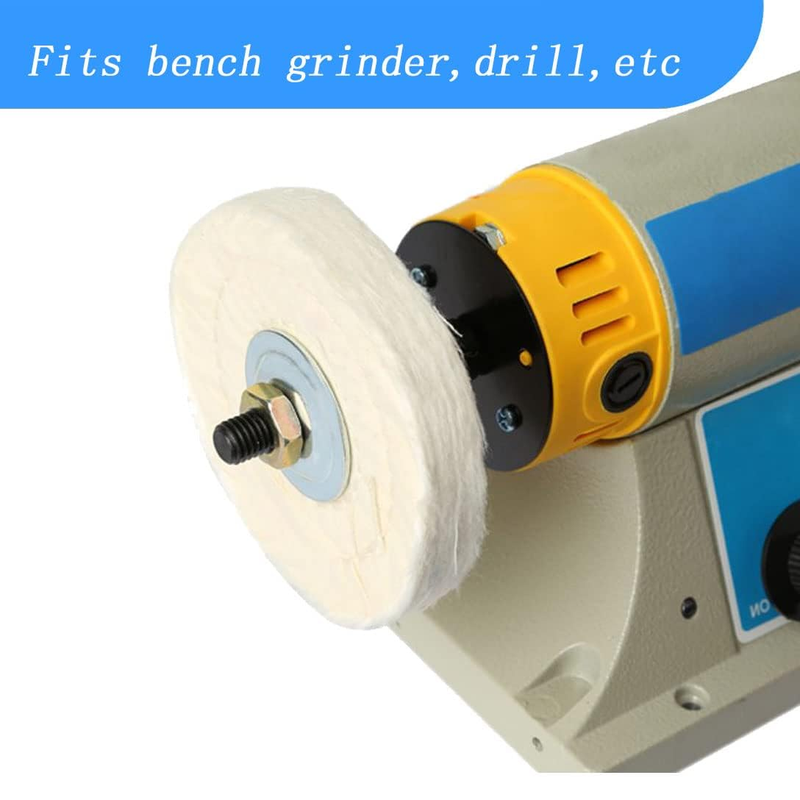 6 Inch Cotton Buffing Wheel, Extra Thick 70 Ply Cotton Buffing Pad with 3/8 Inch